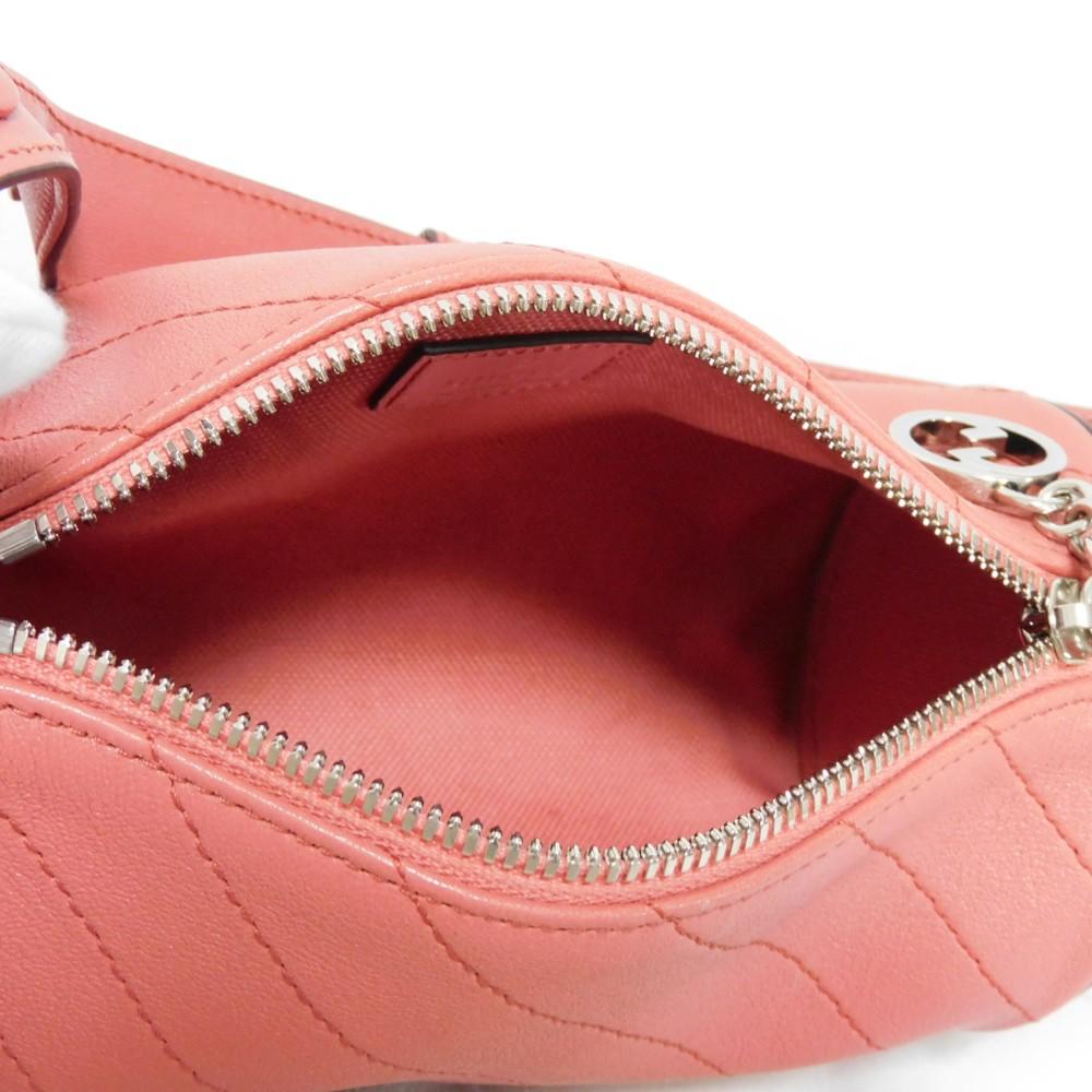 Used Blondie Mini Bag 9539 760170 AACPY 6701 7921 with GG Charm RFID IC Chip, Unused, Interlocking G, Pink, Women's