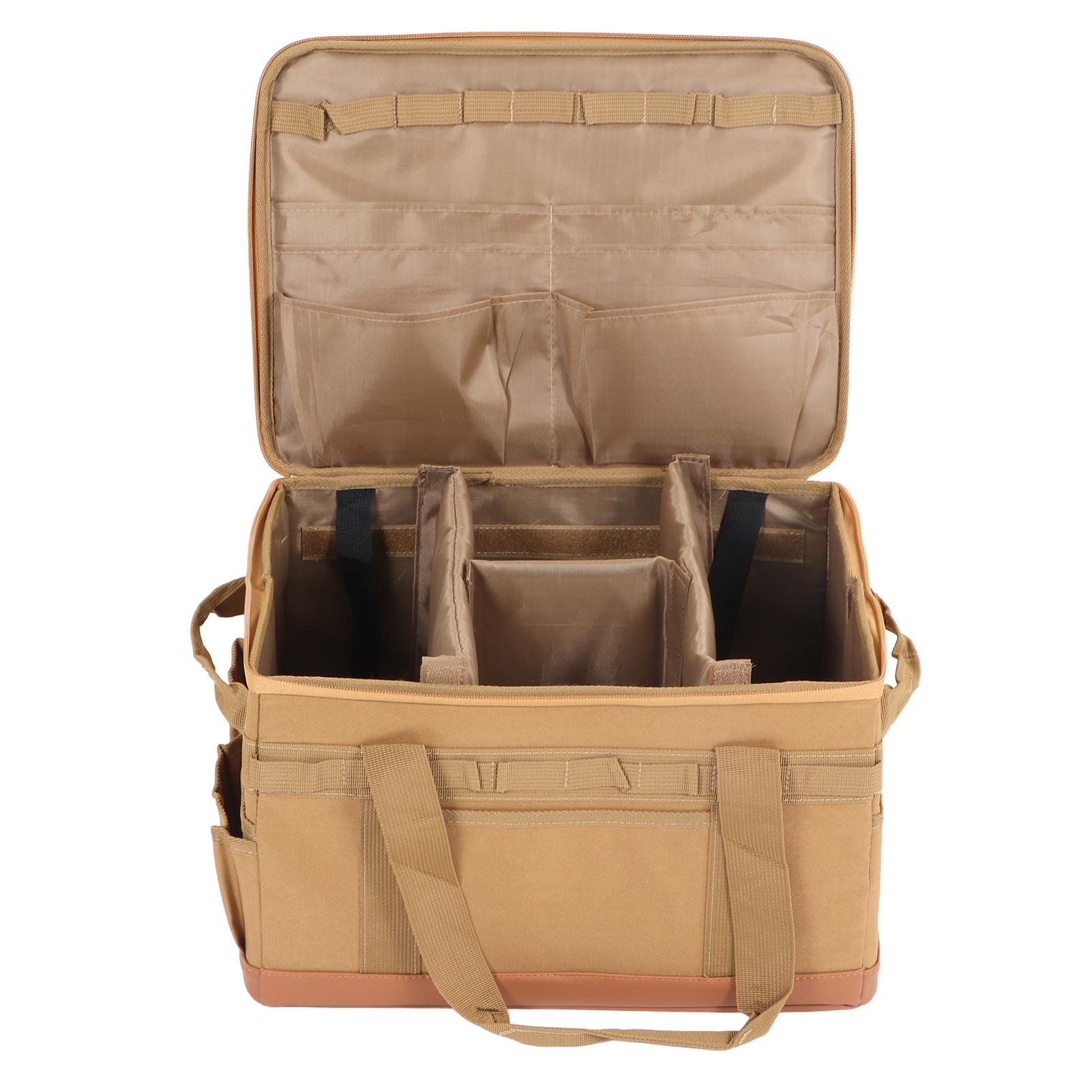 

Outdoor Camping Storage Bag with Handles 30L Large Capacity Portable Camping Storage Bag Khaki