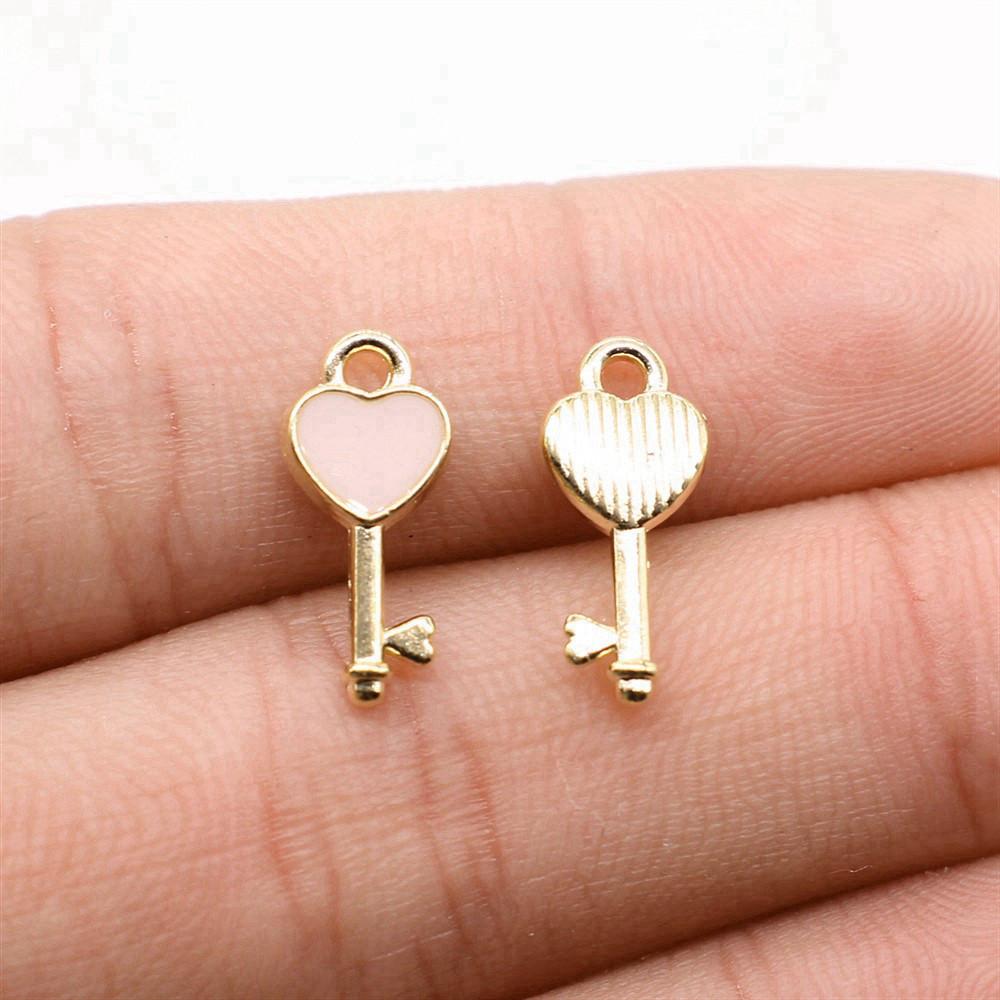 Charms Heart Enamel Pendants Wedding Jewelry Findings QC066
