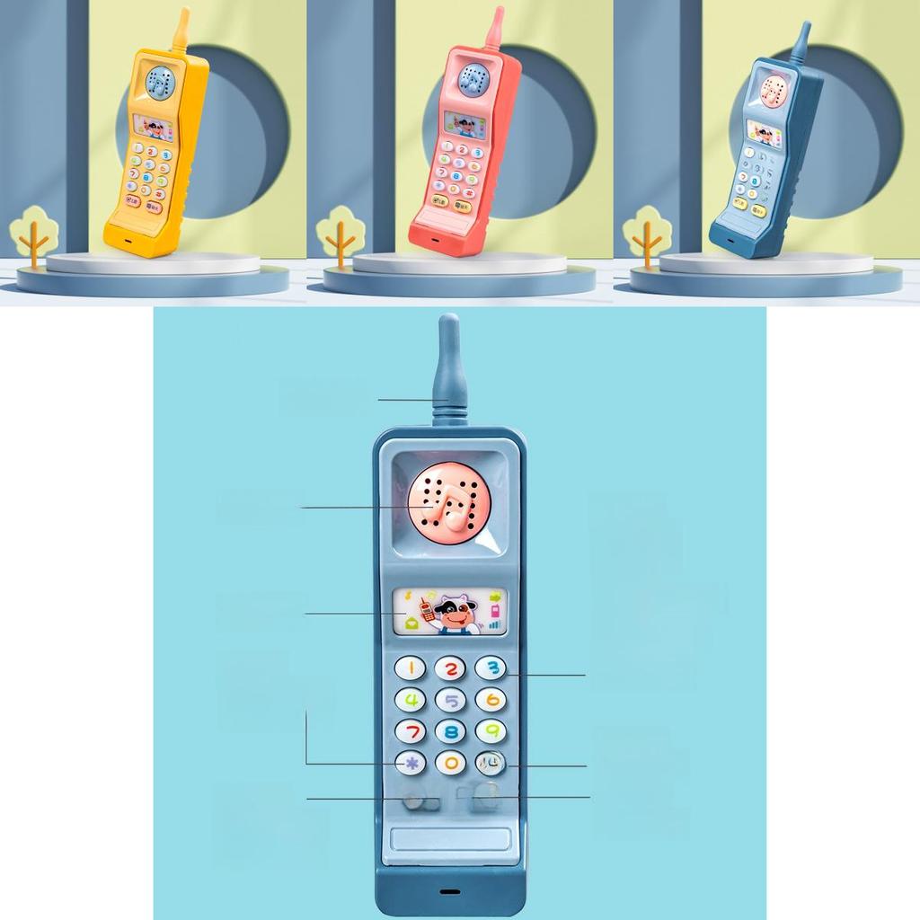 Vintage Cartoon Cell Phone Toy With Flashing Lights And Music For Kids Sleep And Learning