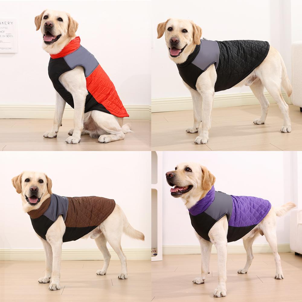 Winter Warm Pet Dog Jacket Reflective Waterproof Clothes For Small Big Dogs Cat Coat Golden Retriever Vest Overalls Pug Outfits