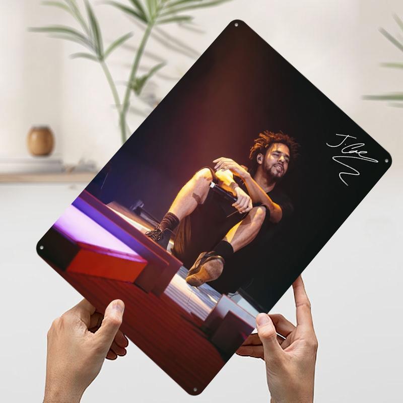 

J Cole Tin Plaque Poster Customized Wall Art Retro Vintage Metal Signs for Man Cave Coffee Bar Accessories House Decor Room Men 7.9x11.8In(20x30cm)