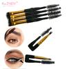 Perie pliabilă sprâncene Perie eyeliner Pensule machiaj Unghiulară cu cap dublu Perie spoolie 2 în 1 Perie gene sprâncene Instrument machiaj