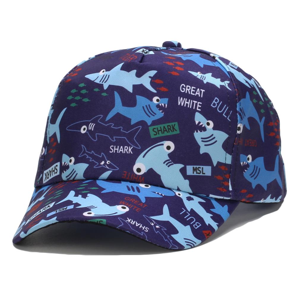 Dinosaur & Butterfly Digital Print Children's Sun Protection Baseball Caps