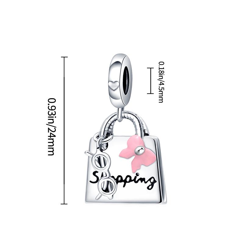 Charms Originalcopper Handbag Beads Fit Bracelet Jewelry Diy Women Party Gift