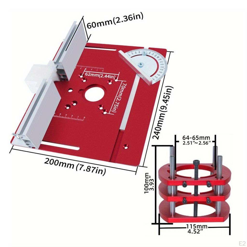 Sistem de ridicare a plăcii de inserare pentru masă de router Mașină de gravură profesională multifuncțională din aluminiu
