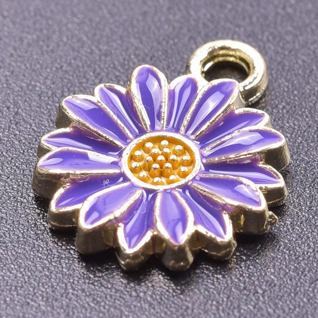20 Pcs Little Daisy Pendant Metal Flower Pendant Charm Fashion Jewelry DIY Accessories for DIY Necklace Bracelet Earring