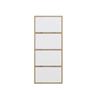 Komoda Alma Dąb Artisan Front Biel Szafka 4 Drzwi 4 Półki 50X119X40Cm