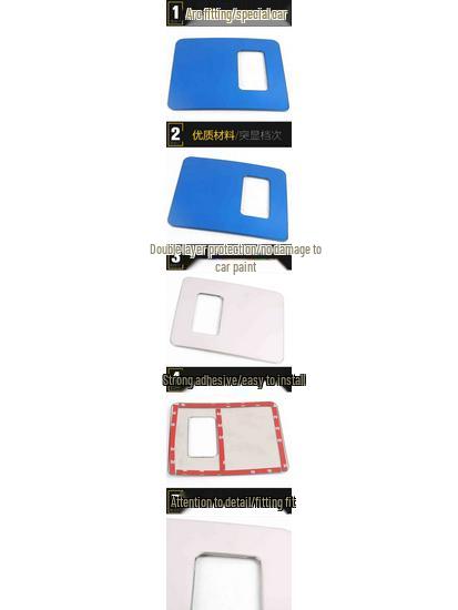 SWM X7 Stainless Steel Center Console Storage Box Decorative Sticker