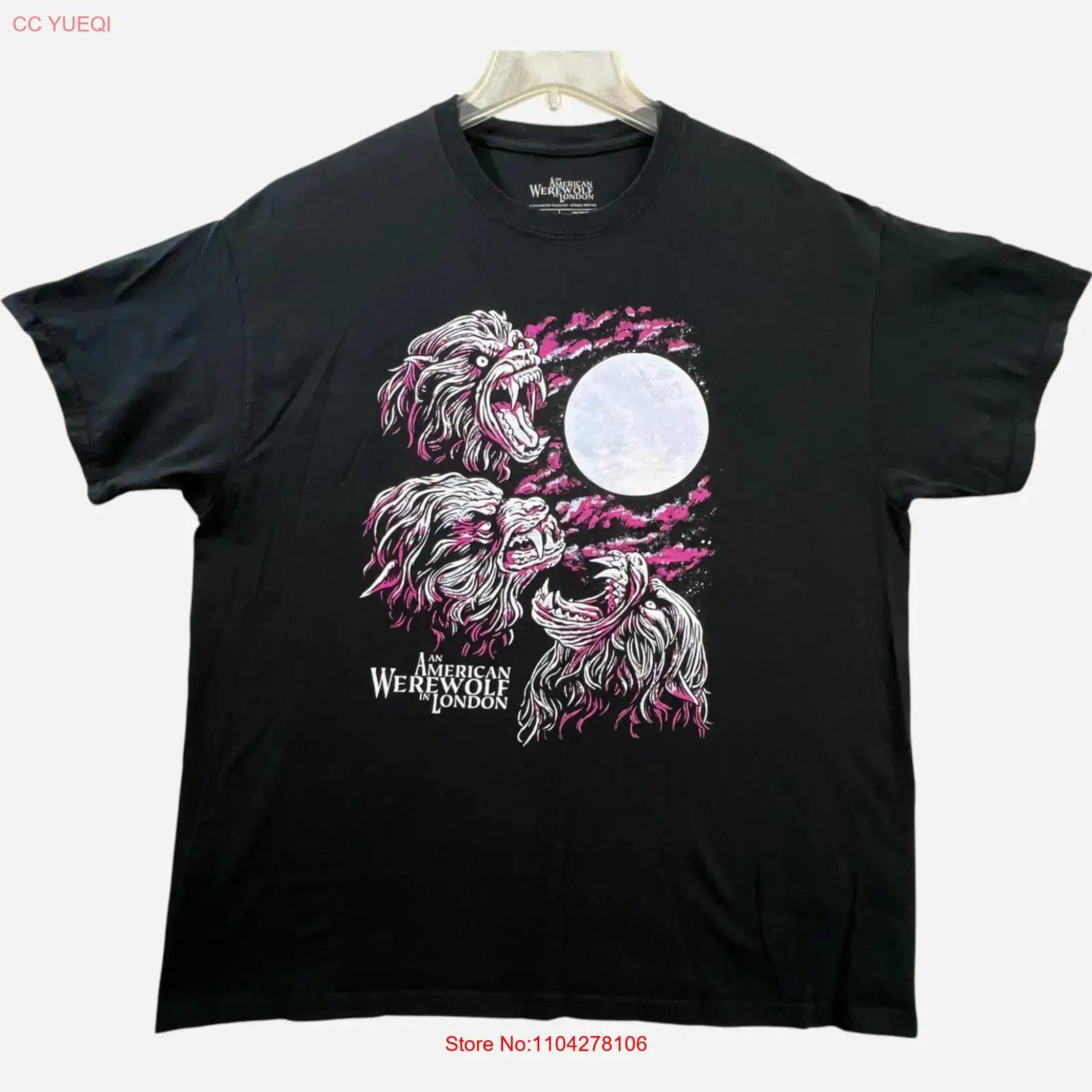 

An American Werewolf In London T Shirt Mens XL Black Lootwear Exclusive vintage Washed designer clothes Unisex Slightly Casual 5XL різнокольоровий