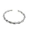New Fashion Minimalist Design Bangle With Twisted Pattern 925 Sterling Silver Versatile Creative Opening Bracelets TYB631