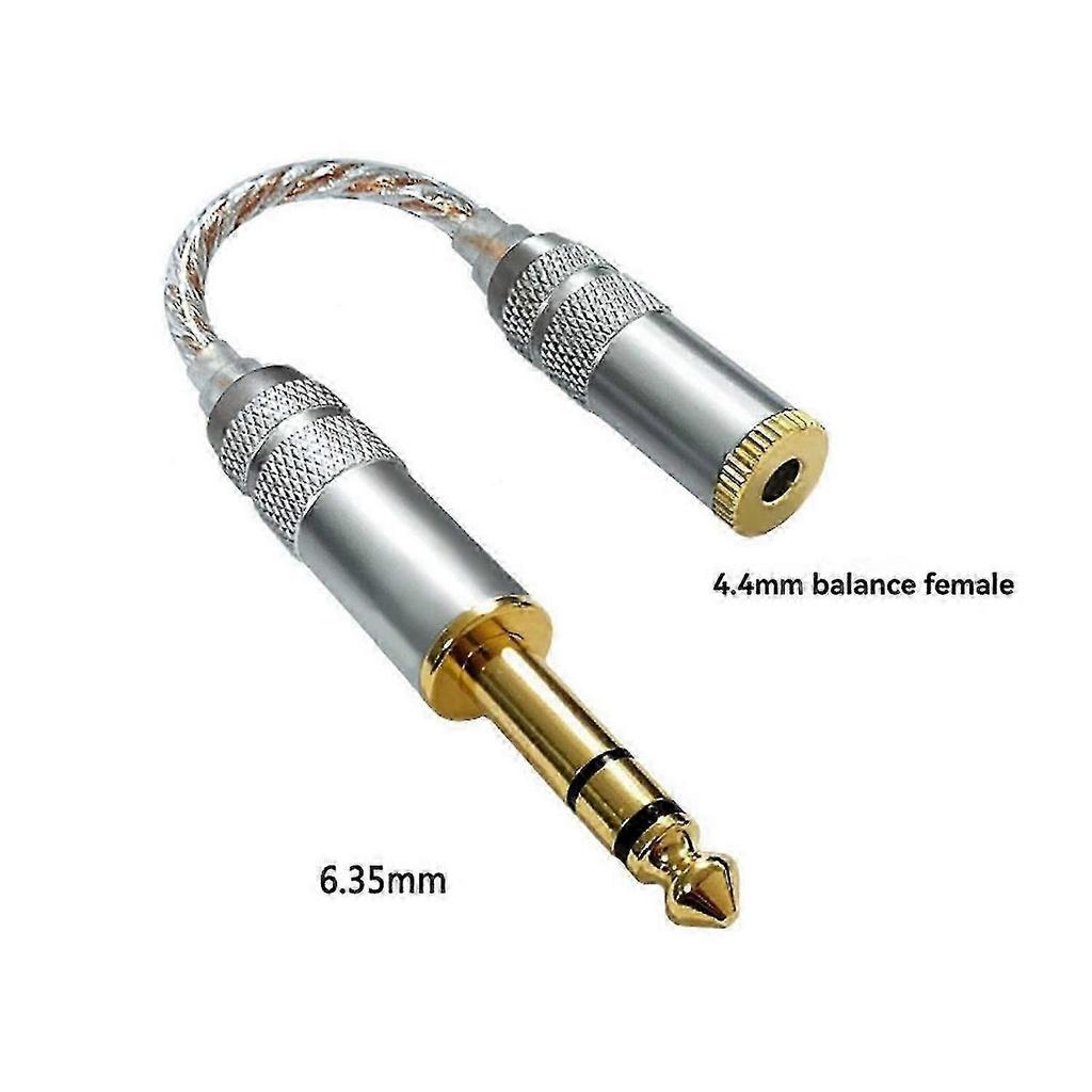 HIFI decoding audio adapter cable 4.4mm to 6.35mm stereo balance