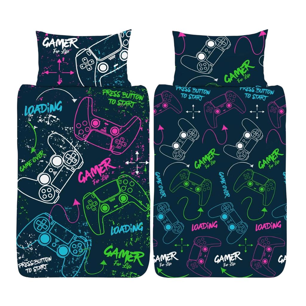 Gamer For Life Game Controller Reversible Duvet Set