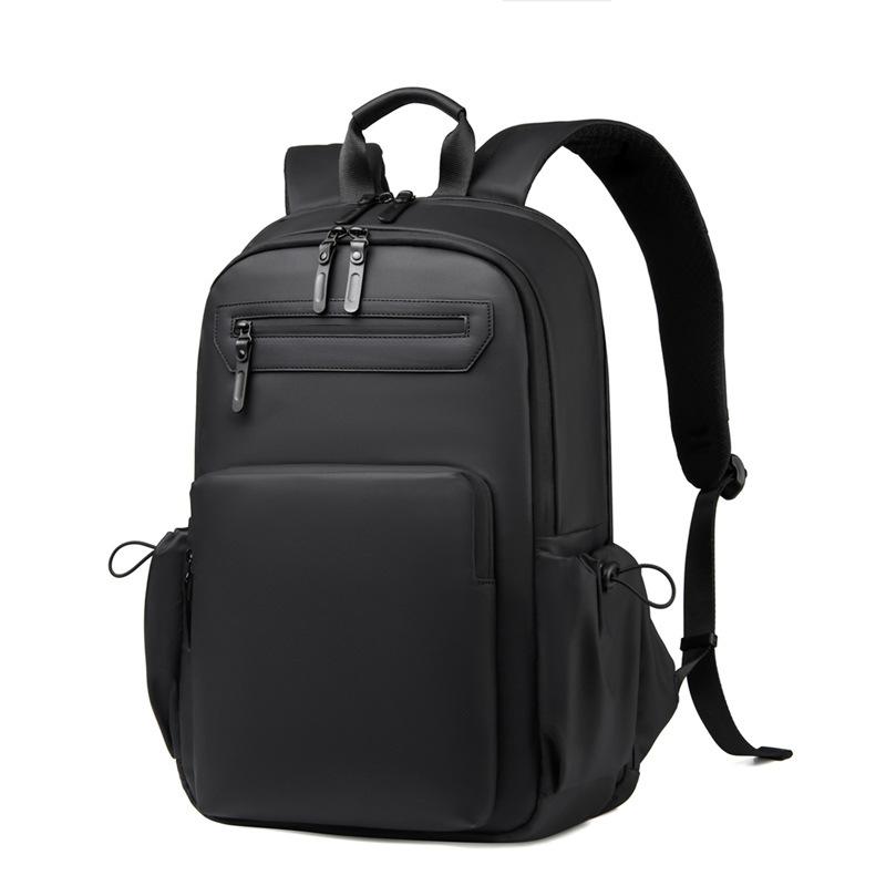 

High-End Backpack Business Simple Men S Backpack Pu Three-Dimensional Leisure Commuter Computer Bag 15.6 Inches чорний