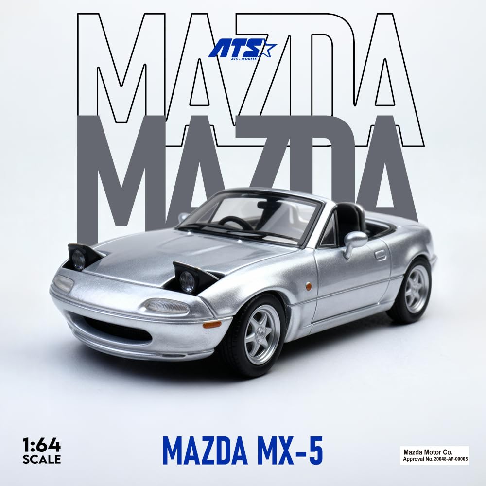 HobbyJAPAN ATS-MODELS 164 Mazda MX-5 Silber Fertigmodell ATS880103