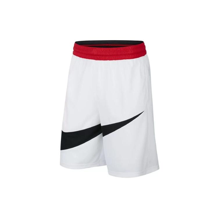 Nike Large Logo Printing Sports Loose Basketball Shorts White Men s BV9385-100 M
