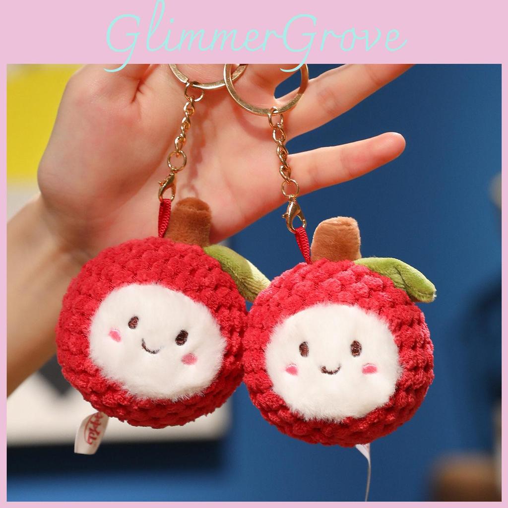 Lychee Fruit Plush Keychain With Pp Cotton Filling For Kids And Bags