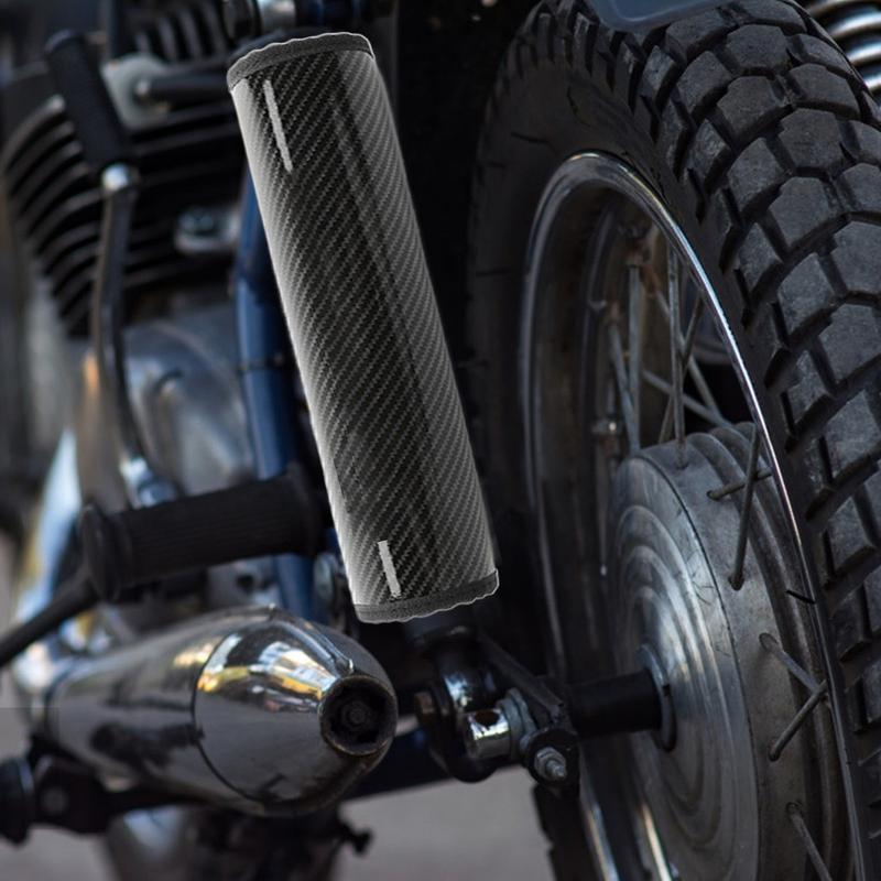 Motorrad Gabelmanschetten Wasserdicht Staubdicht Kohlefaser Vorderradgabel Einstellbar Motorrad Schutzstange Schutz Gamaschen Schutz