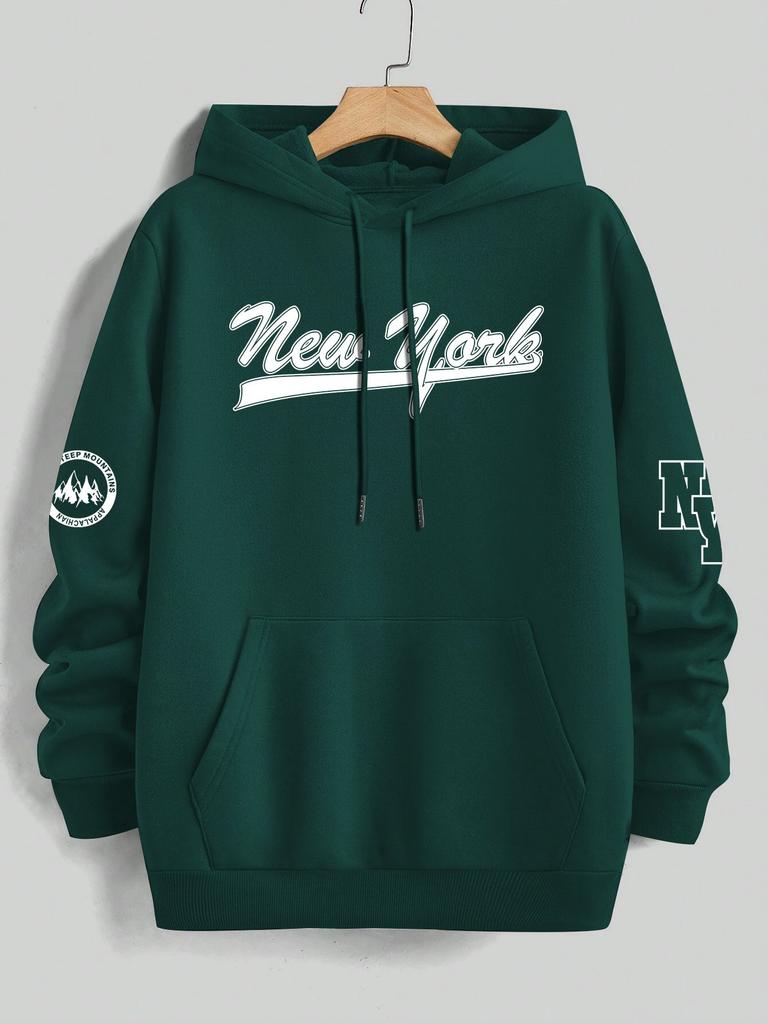 Casual Long-sleeved Hoodie for Outdoor Activities, Perfect for Fall and Winter Wear