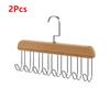8 hooks multi-functional wooden suspenders, underwear rack, vest, tie hook, solid wood drying rack.