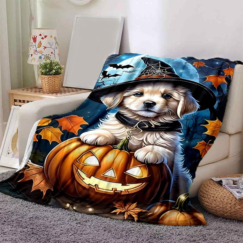 1pc Wizard Dog Themed Cartoon Blanket Seasonal Home Decor Gift Soft Perfect for