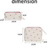 Quilted Cotton Ladies Travel Storage Bag Retro Cherry Women's Cosmetic Bags Cute Design Girls Pencil Case Makeup Bag Handbags