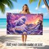 Octopus Sea Life Theme Soft Beach Towel Personalized Custom Name Text Towel Portable for Beach Pool Travel