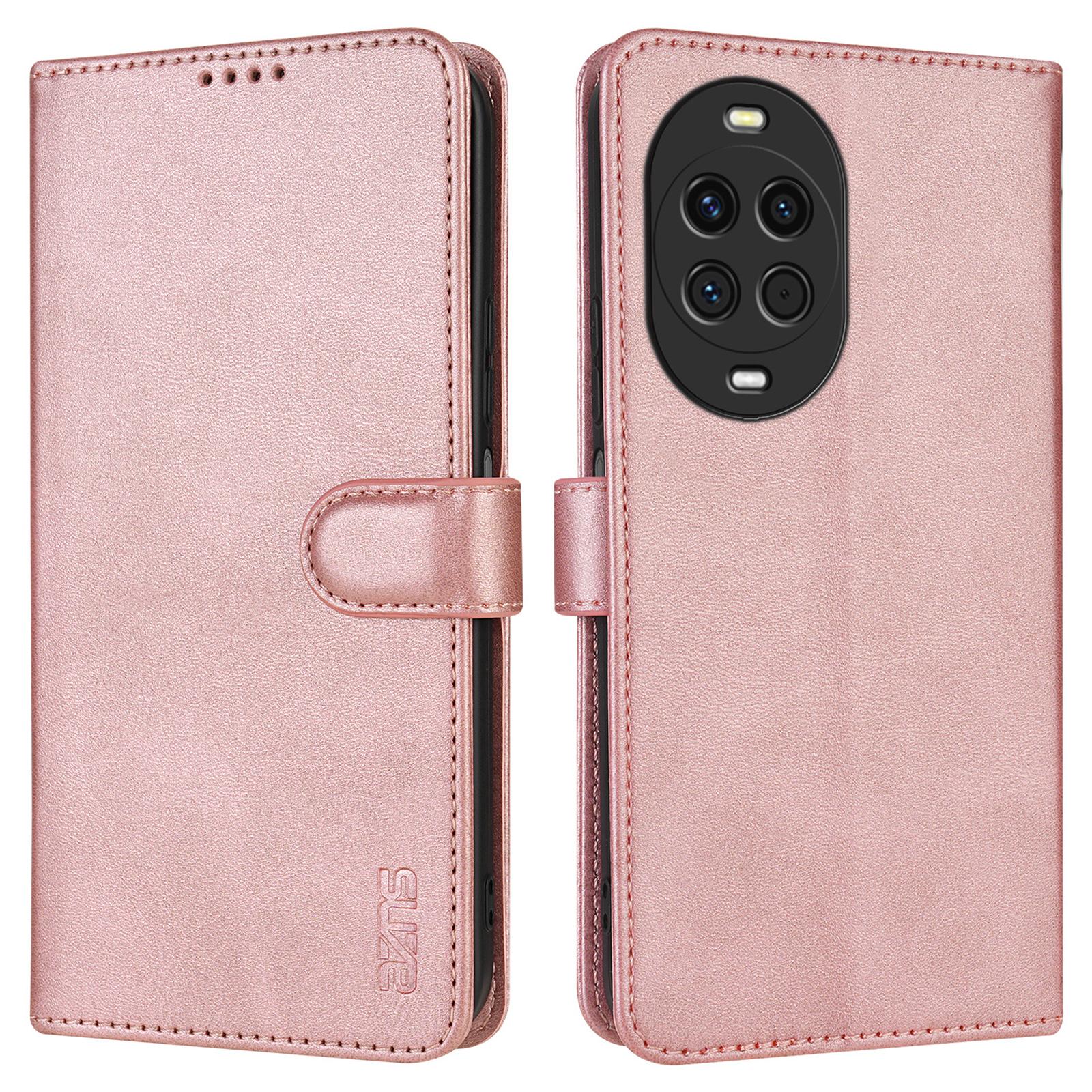 

AZNS For Huawei nova 14 5G Case PU Leather Wallet Phone Cover Rose Gold