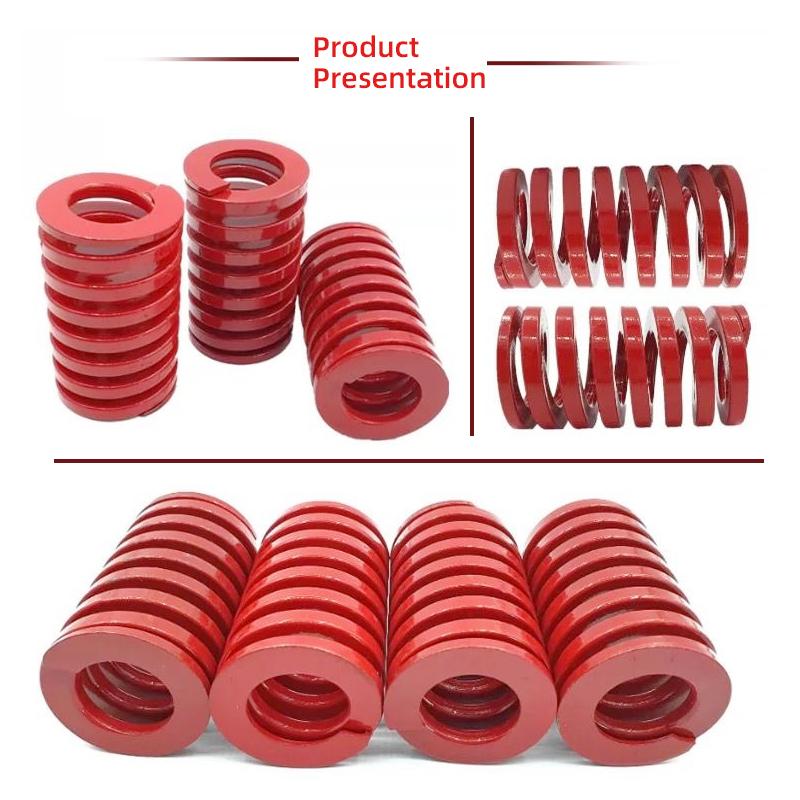 Creamily 1PCS Red Medium Load Die Mold Spring Press Spiral Stamping Compression Springs Outer Diam30mm Inner Dia15mm L25-50mm