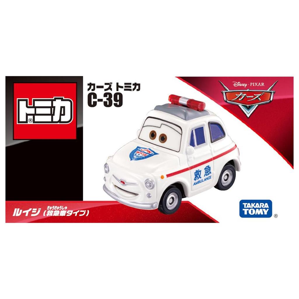 TAKARA TOMY Disney Cars Tomica C-39 Luigi (Ambulance Type) Miniature Car Toy for Ages 3 and Up