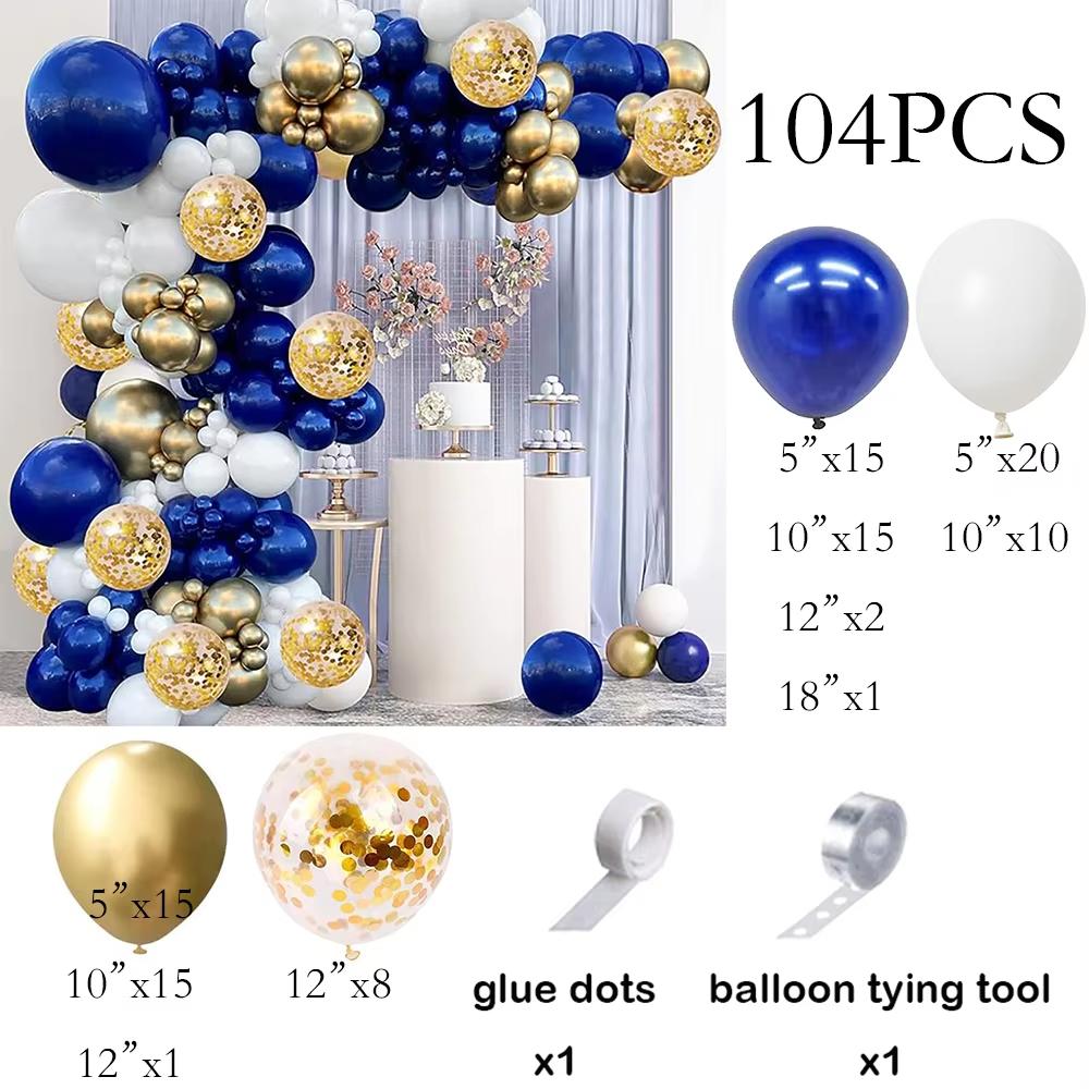 Royal Blue Balloons Garland Arch Blue Ballon Kit Wedding Anniversary Ceremony Decor Birthday Party Baby Shower Decoration Globos