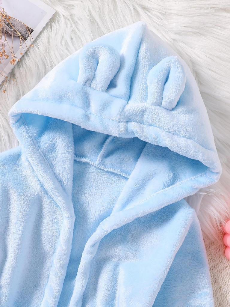 Children's Thickened Coral Fleece Robe – Flannel Bathrobe for Boys & Girls, Infant to Medium Sizes, Suitable for All Seasons