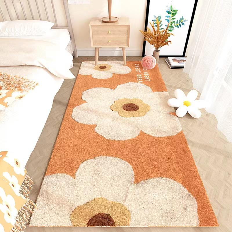 Korean-Style Fresh and Simple Rug Home Bedroom Rectangular Bedside Rug Bay Window Mat Stain-Resistant Rug