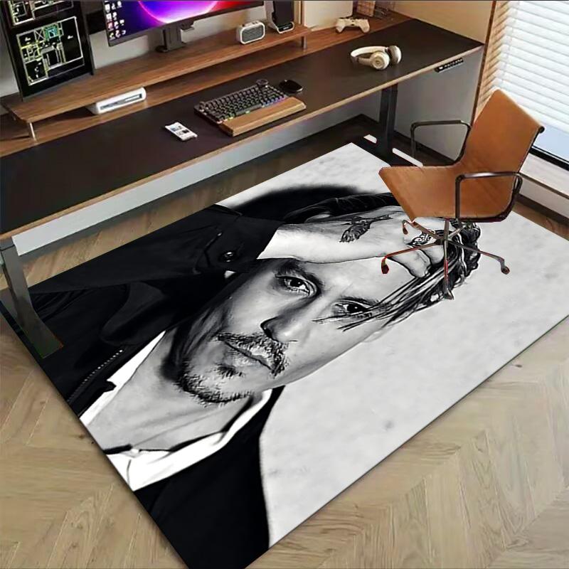 Dark Mysterious Portrait Carpet For Playroom Bedroom Living Room Sofa Home Decorkids Game Area Rug Nonslip Floor Mat