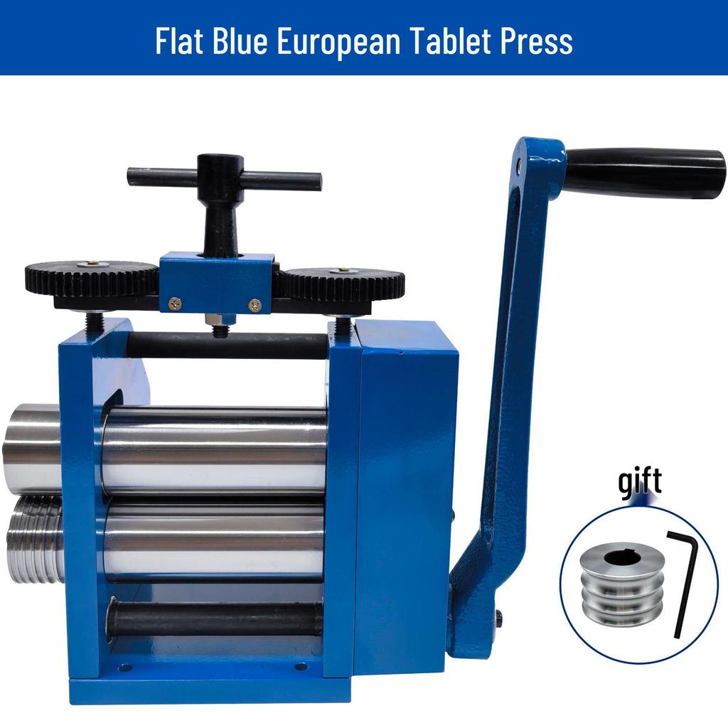 European Style Hand-Crank Metal Press for Tablets, Jewelry, and Wire: Round/Square Shaping & Drawing