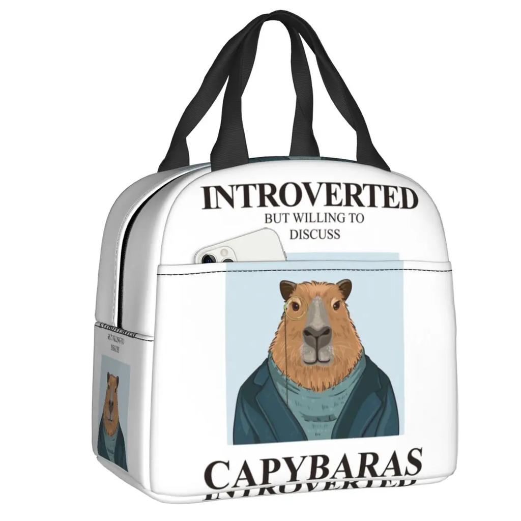 Anpassad Respektera Kapybaran Rolig Gnagare Kapybara Lunchväska Män Kvinnor Varm Kylväska Isolerade Matlådor för Student Skola