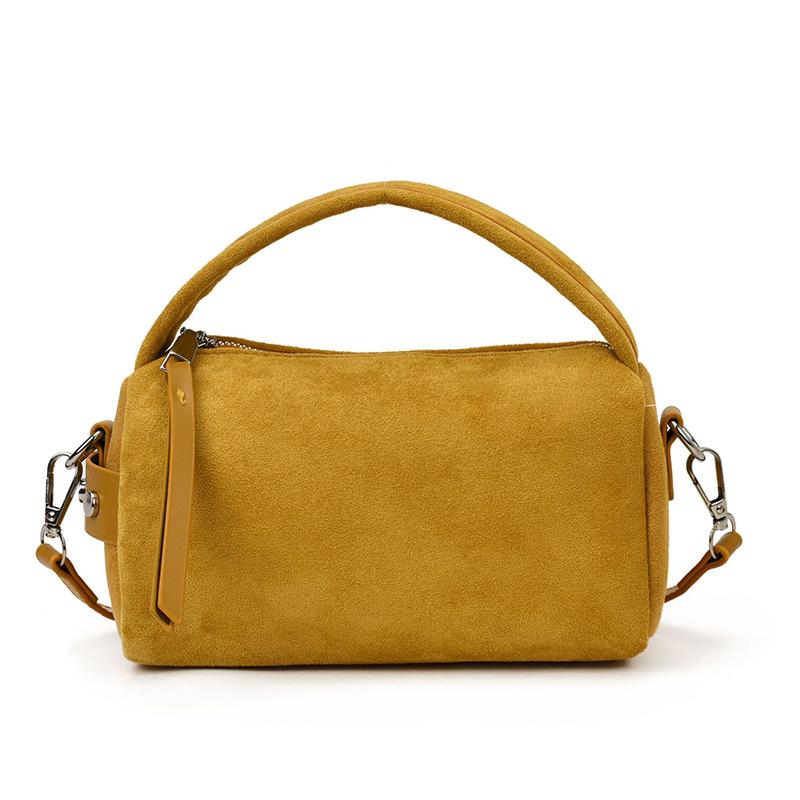 faux Suede Square Handbag for Women Zipper Shoulder Bag Casual Mini Crossbody Bag with Detachable Strap crossbody Pillow Bag