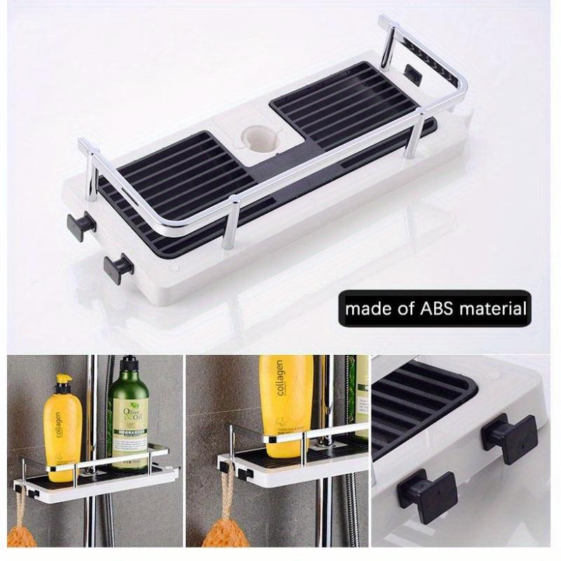 1Pc Shower Storage Holder Rack Organizer Bathroom Shelf Shampoo Tray Stand No Drilling Floating Shelf for Wall Household Item.