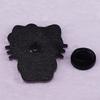 Cartoon Skull Cat Halloween Brooch - Cute Badge for Girls