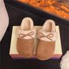 Women's Lightweight Comfortable Non-slip Heightening Winter Warm Plush Lining Non-slip Wearable Casual Stirrup Foot Cotton Slippers