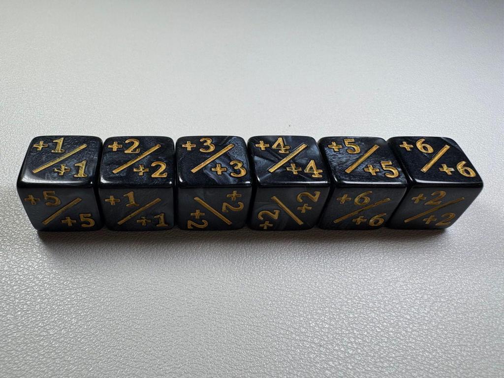 16mm Acrylic Dice for Adding and Subtracting 1-6 in Board Games and Educational Role-Playing