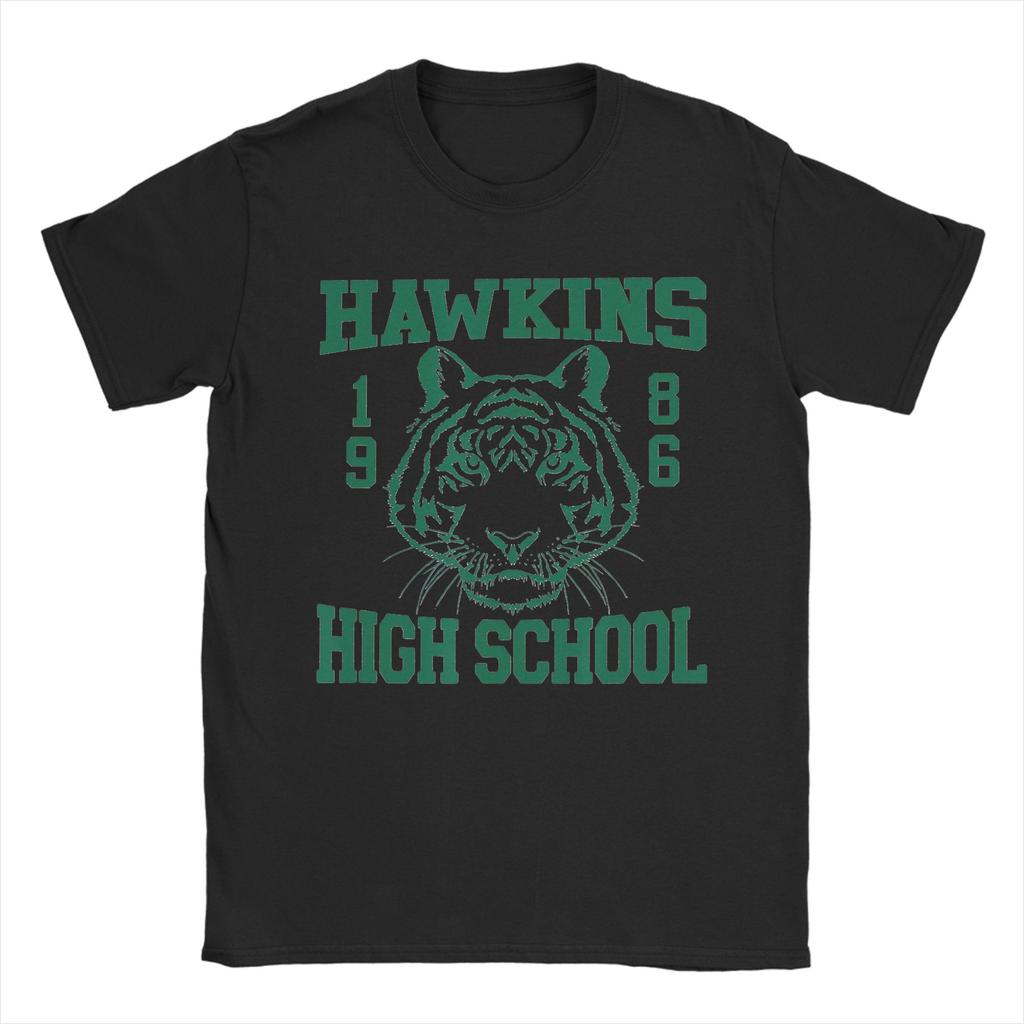 Unisex TShirts Hawkins High Schoo Leisure Cotton Tee Shirt Short Sleeve  T Shirts Crew Neck Tops Graphic
