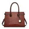 European and American Retro Style New Crocodile Pattern Fashion Women's Bag Trendy Ladies Single Shoulder Crossbody Tote Bag Three-Piece Set
