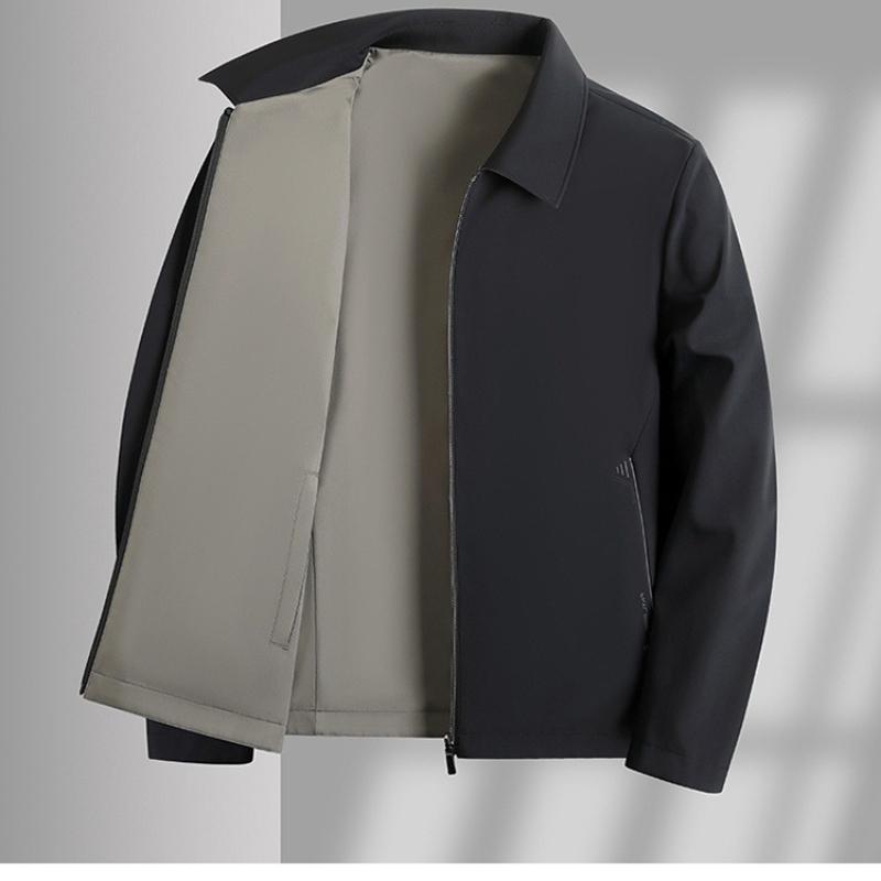 

Men s Lightweight Zip Up Jacket Eisenhower Work Office Jackets Casual Golf Outwear M чёрный