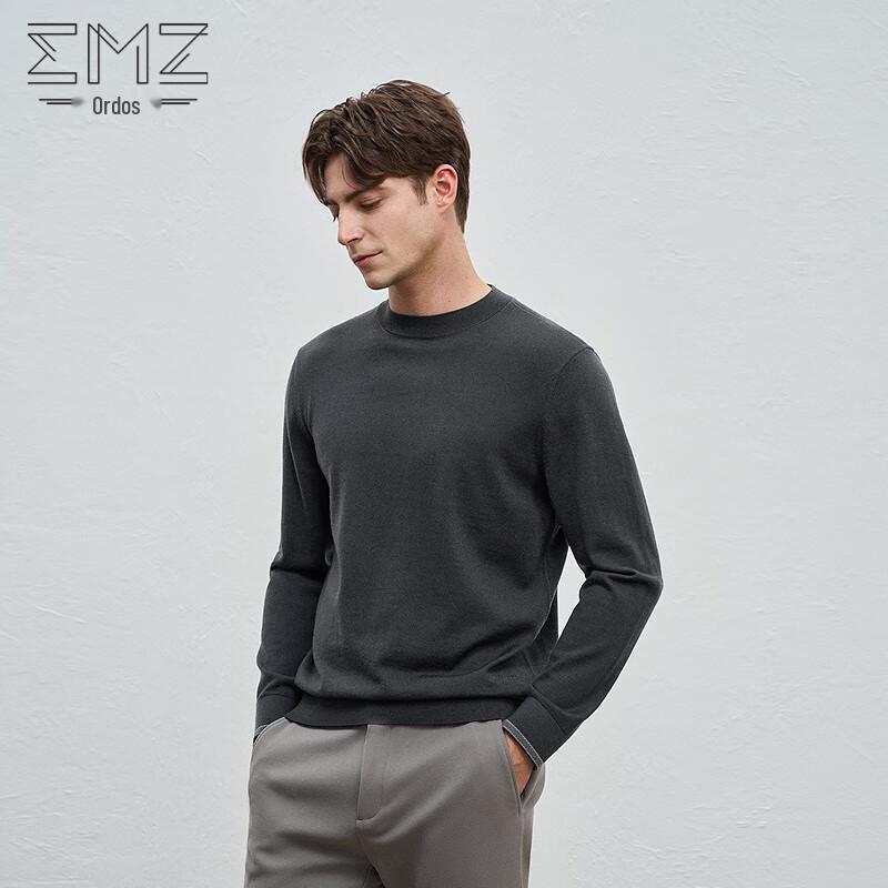 EMZ Men's Classic Round Neck Wool Sweater 9D7501601