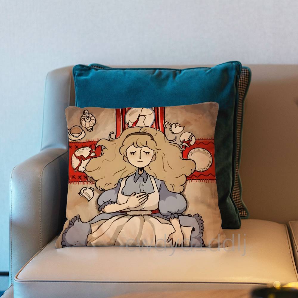 Alice HHabromania Game Pillow Case Short Plush Sofa Decorative Gift Home Doublesided Printing Cushio