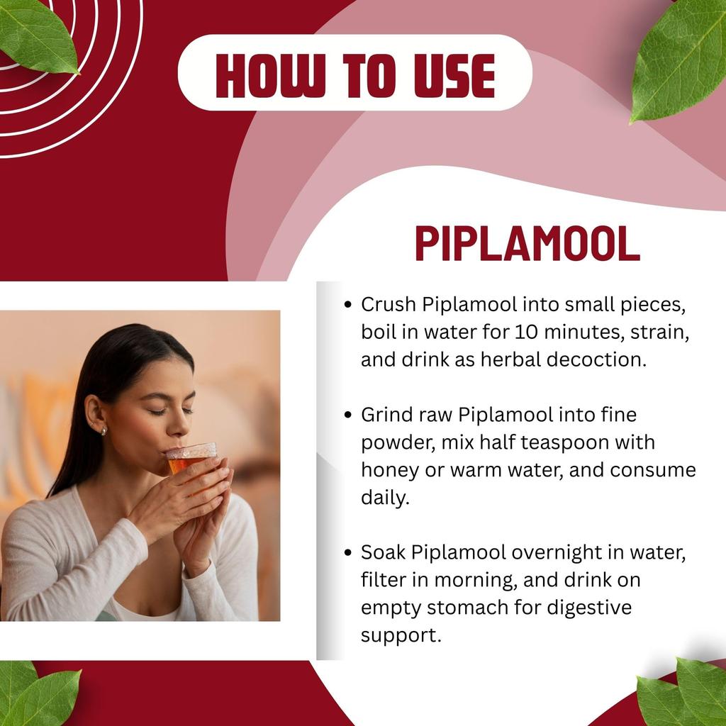 Brijbooti Pipla Wurzel (100 g) | Piplamool Dampa | Piplamool | Peepla Mool | FSSAI, GMP, ISO-zertifiziert