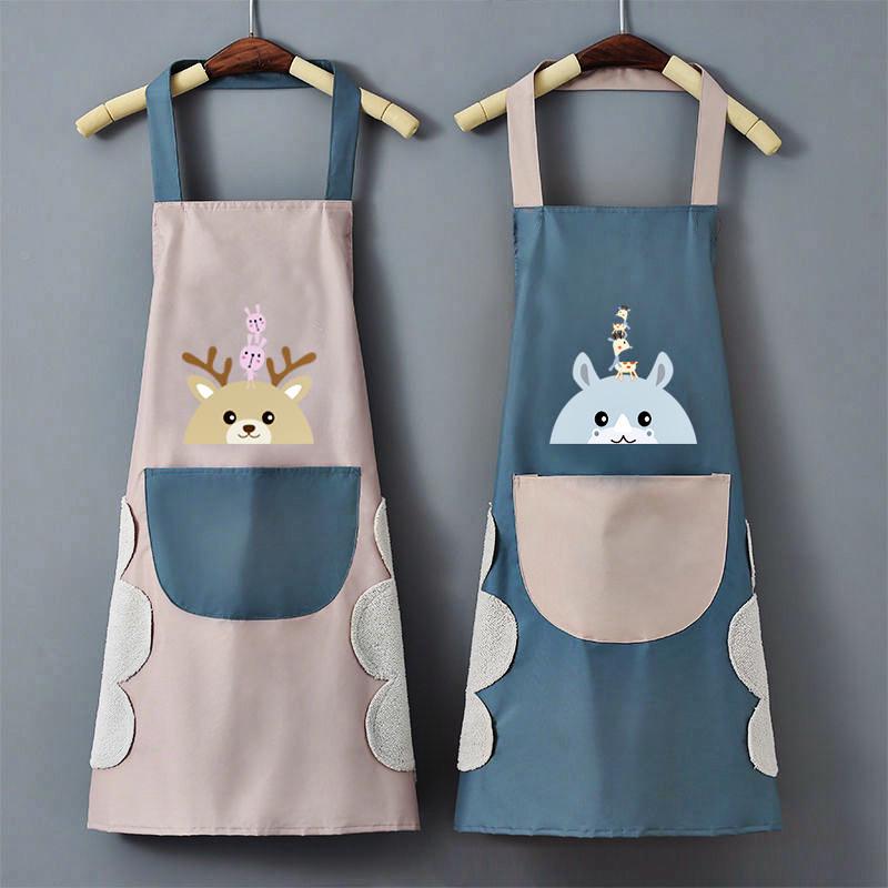 Waterproof Adult Half Apron - Oil-Proof, Dirty-Resistant, Wipable Kitchen Bib