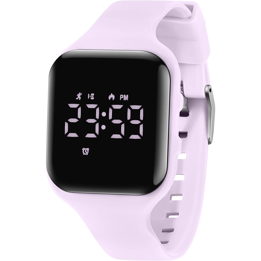 Digital Kids Sports Watch for Boys and Girls, 5ATM Waterproof, Rechargeable, Activity Tracker with Alarm and Stopwatch