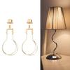 Bulb Clip Adapter Metal Wire Rust Proof Clip On Bulb Lampshade Holder with Finial Top for Table Lamp Floor Lamp 2pcs